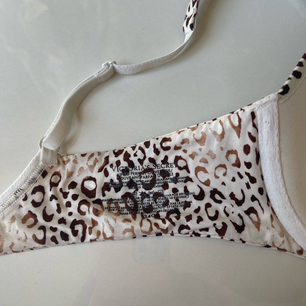 Victoria Secret Leopard & Rhinestone Bra - Picture 4 of 5